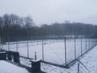 Tennisplatz winter